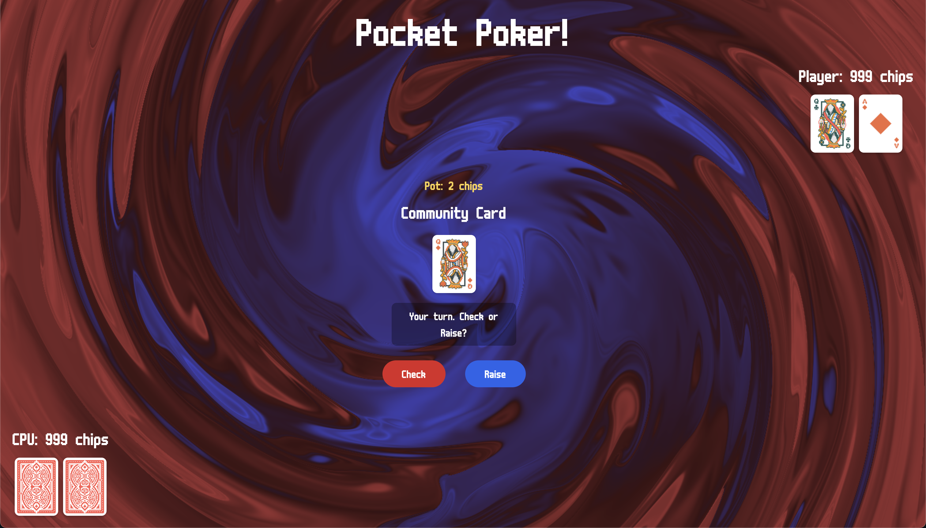 CFR Poker Screenshot